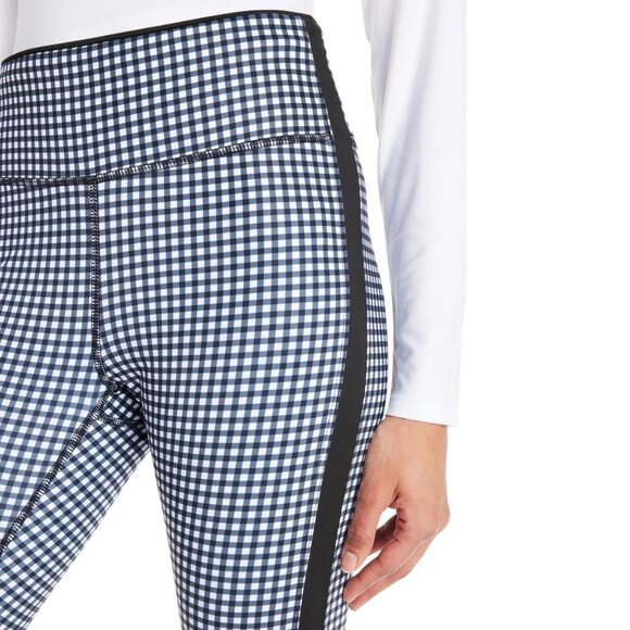 3/$30 Cropped High Rise Court Leggings, Black Gingham - Picture 5 of 8